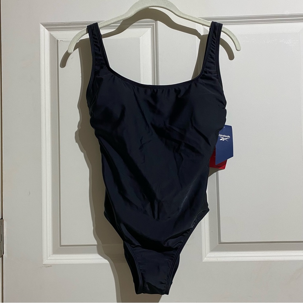 NWT Reebok Raw Champ One Piece Black Swimsuit Size Small